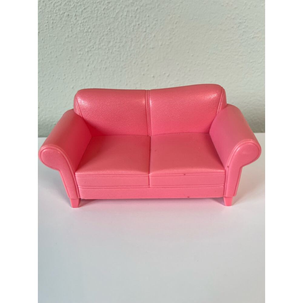 Fisher Price Loving Family Dollhouse Pink Sofa Couch Living Room Toy Plastic